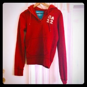 Hollister red hoodie.  Comfy, cozy, like new!